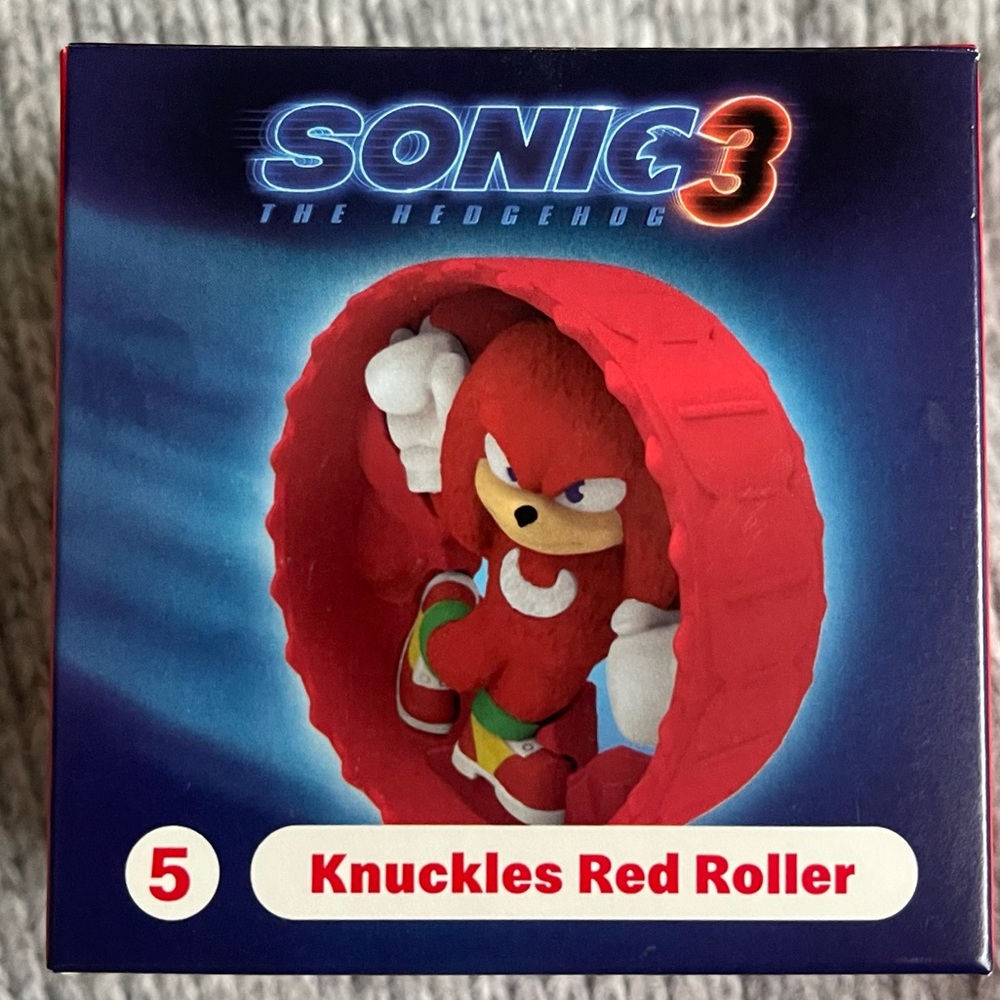 McDonald's Happy Meal toy Sonic 3 the Hedgehog  #5 Knuckles Red Roller 2024